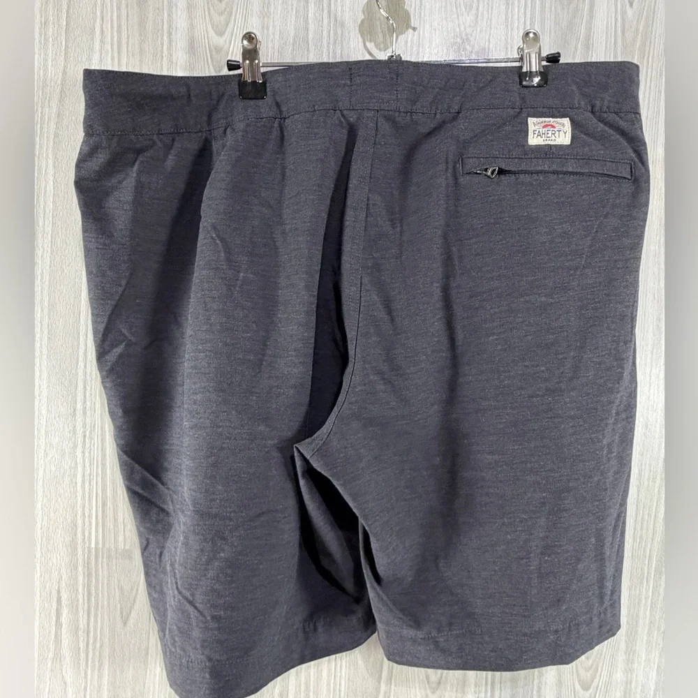 Faherty Shorts Mens 40 Gray All Day Chino Stretch Zip Pocket Lightweight Outdoor